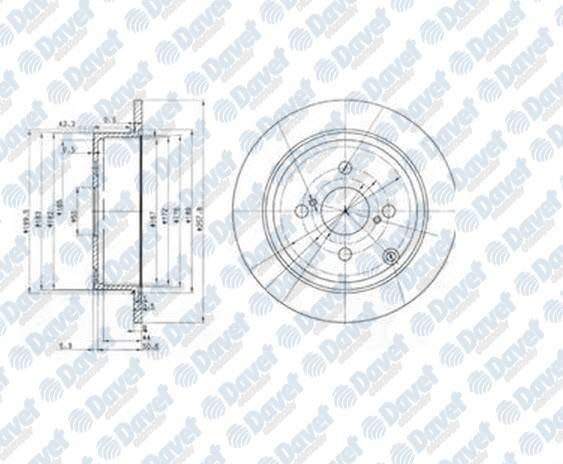 DELPHI BG3889 Fren Diski Arka Corolla Sedan - 1.6vvt-I 1.8vvtl-I Ts 01/02-->1.8 Vvtl-I Ts 02/05-->